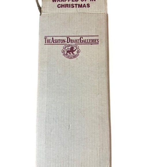 1993 Ashton-Drake "Wrapped Up In Christmas" Porcelain Figurine With Original Box - Picture 8 of 9